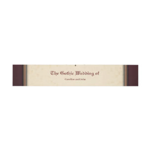 Vintage romance with a heart and wings. invitation belly band