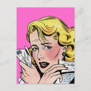 Vintage Romantic Art - First Romance Break Up Postcard