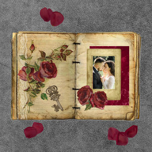 Vintage Romantic Book Scrapbook Page