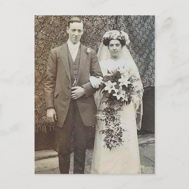 Vintage Romantic Bride and Groom Cards and Gifts (Front)