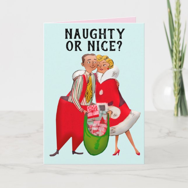 VINTAGE ROMANTIC CHRISTMAS CARD FOR WIFE (Front)