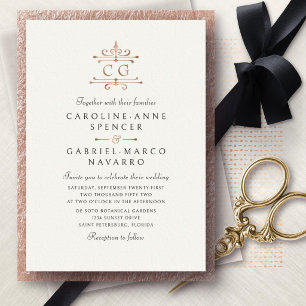 Vintage Romantic Classic Monogram Wedding