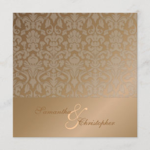 Vintage + Romantic Damask Wedding Invitations