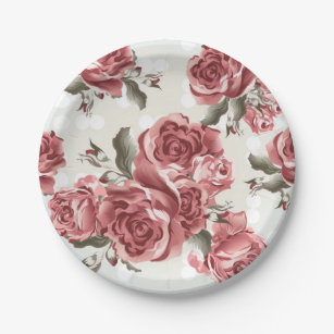 Vintage Rose Bouquet Plates | Zazzle.com.au Vintage Rose Bouquet Plates | Zazzle.com.au