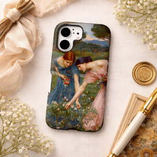 Vintage Romantic Garden Women Pre-Raphaelite