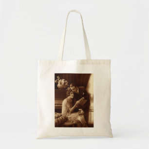 Vintage Romantic Music, Love and Romance Lovers Tote Bag