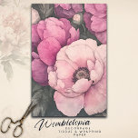 Vintage Romantic Peony Floral Watercolor Decoupage Tissue Paper<br><div class="desc">This Vintage Romantic Peony Floral Watercolor Decoupage Tissue Paper design enhances your crafting projects. Available in a range of pretty colours, this beautifully detailed floral artwork is perfect for a variety of paper crafts. Whether you're creating an elegant decoupage, designing scrapbook pages, or adding charm to your Junk journal, this...</div>