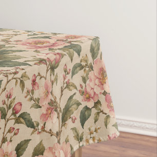 Vintage Romantic Peony & Rose Garden Pattern Tablecloth