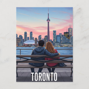 Vintage Romantic Toronto Canada Travel Postcard