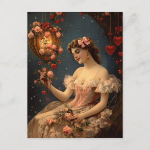Vintage Romantic Valentine Postcard