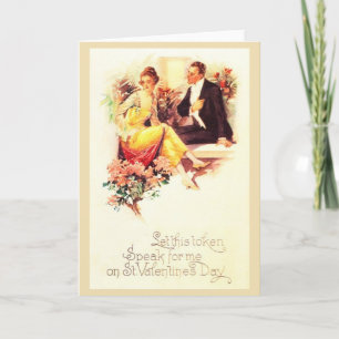 Vintage Romantic Valentine's Day Greeting Card