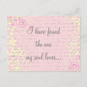 Vintage Romantic with Bible Verse Postcard