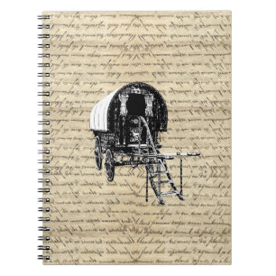 Vintage Romany Gypsy wagon Notebook