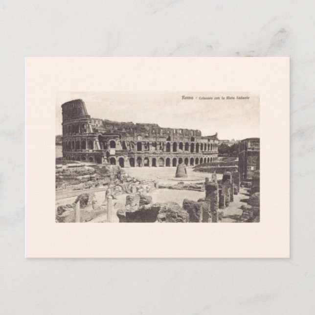 Vintage Rome Colosseum Postcard (Front)
