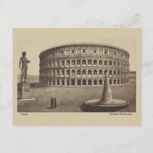 Vintage Rome Colosseum Travel Postcard