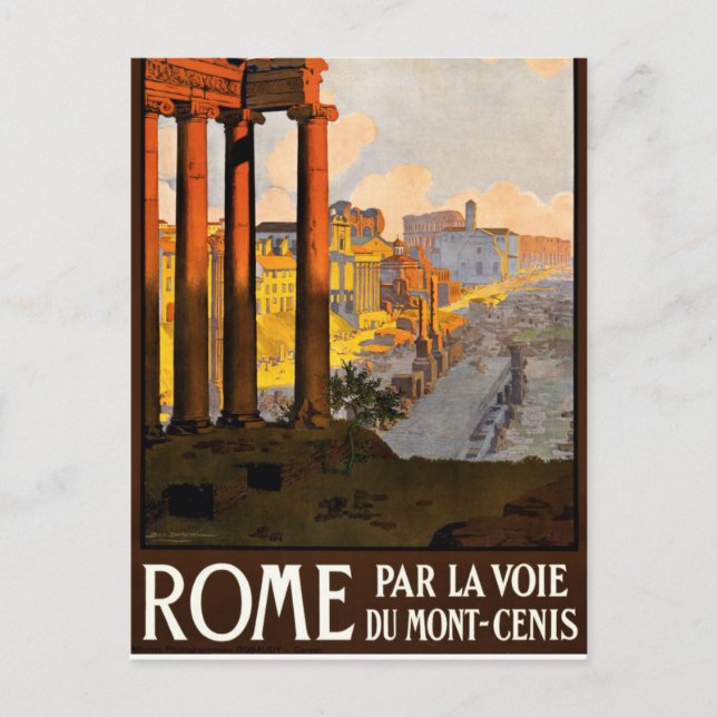 Vintage Rome Italy Architecture Travel Tourism Postcard (Front)