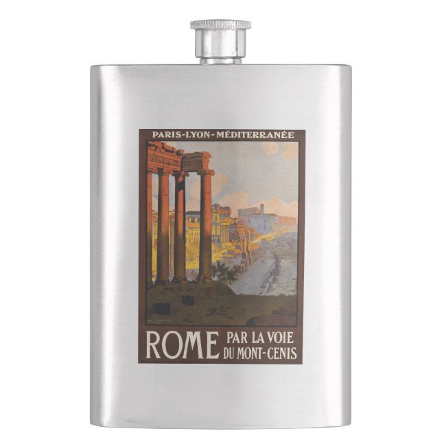 Vintage Rome Italy flask (Front)