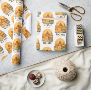 Vintage Rome Italy Wrapping Paper – Retro Travel