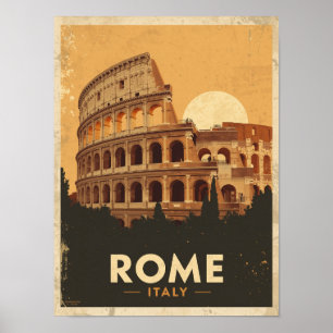 Vintage Rome Travel Poster