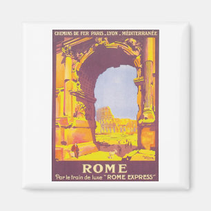 Vintage Rome Travel Poster Magnet