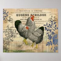 Vintage Rooster and Hen Ephemera