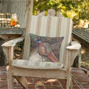 Vintage Rooster and Hen Pheasant  Cushion