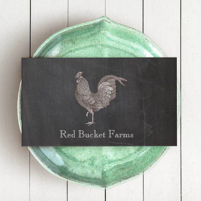 Vintage Rooster Farm  Business Card (Creator Uploaded)