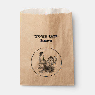 Vintage rooster illustration bag