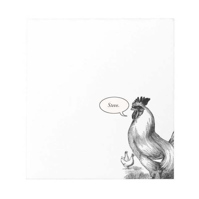 Vintage rooster illustration notepad (Front)