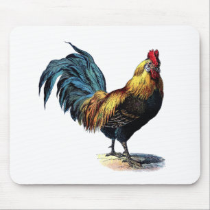 Vintage rooster mouse pad