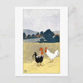 Vintage Rooster Print by Penfield Postcard