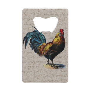 Vintage Rooster Retro Chicken Antique Text Birds