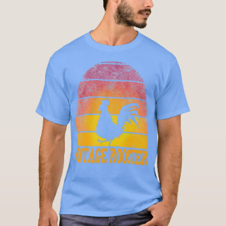 Vintage Rooster Sunset Design Triblend T-Shirt