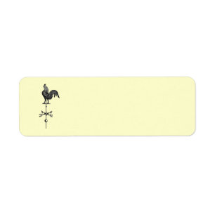 Vintage Rooster Weather Vane Return Address Label