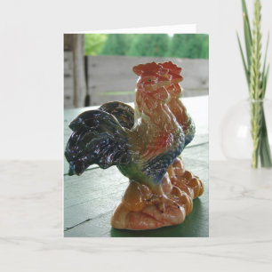 Vintage Roosters, Birthday Card