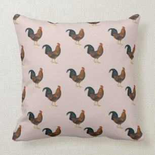 Vintage Roosters Cushion