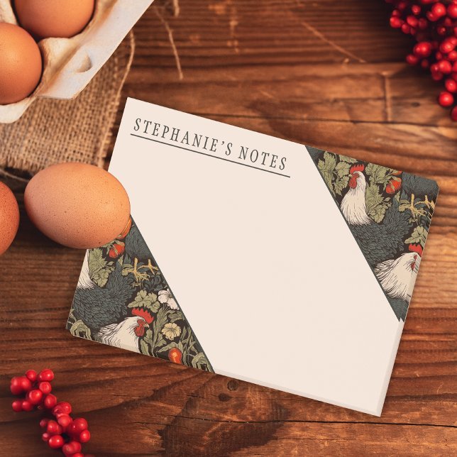 Vintage Roosters in the Garden Post-it Notes (Creator Uploaded)