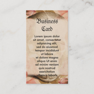 Vintage Rosa Skull Collage Business Card