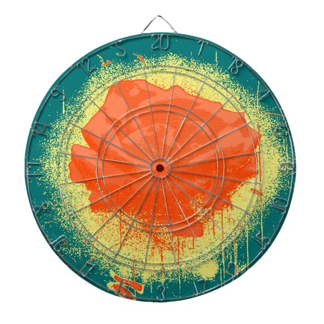 Vintage Rose 3 Dartboard (Front)