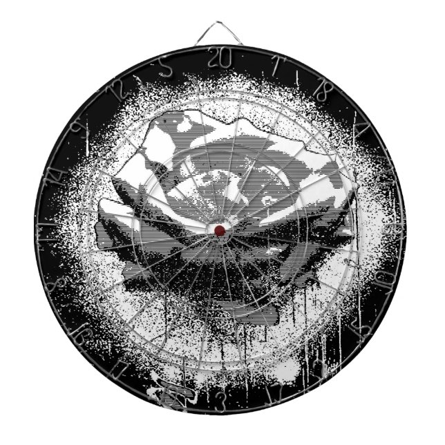 Vintage Rose 4 Dartboard (Front)
