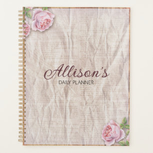 Vintage Rose and Dictionary Print  Planner