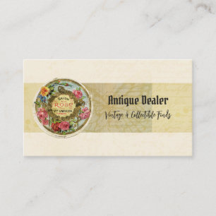 Vintage Rose Antique Dealer Business Card