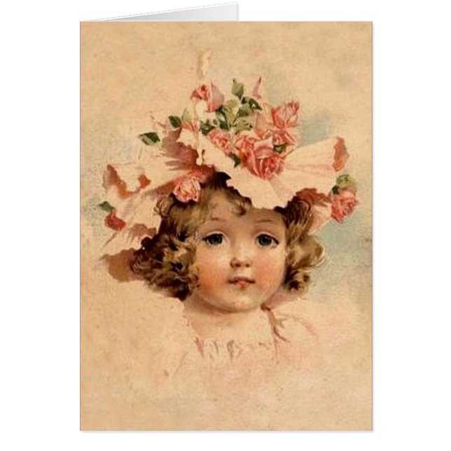 Vintage Rose Bonnet Girl (Front)
