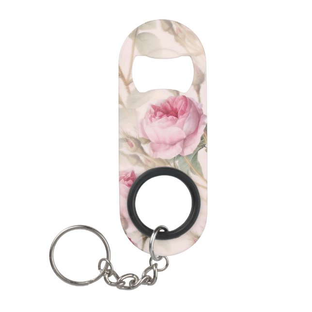 Vintage Rose Bottle Opener Wedding Favour (Front)