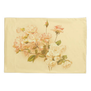 Vintage Rose Bouquet Flower Floral Pillowcase