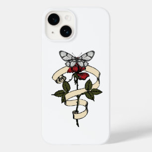 Vintage Rose & Butterfly Mug – Botanical Elegance Case-Mate iPhone 14 Case