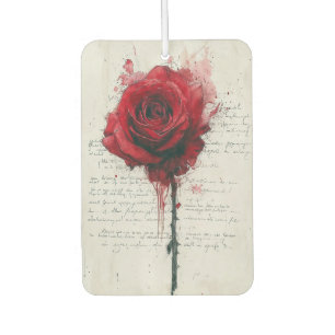 Vintage Rose Car Air Freshener
