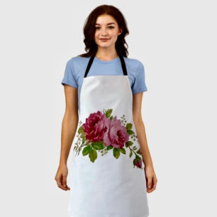 Vintage Rose Elegance  Apron