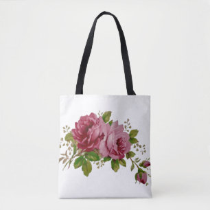 Vintage Rose Elegance Tote Bag