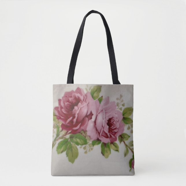 Vintage Rose Elegance  Tote Bag (Front)